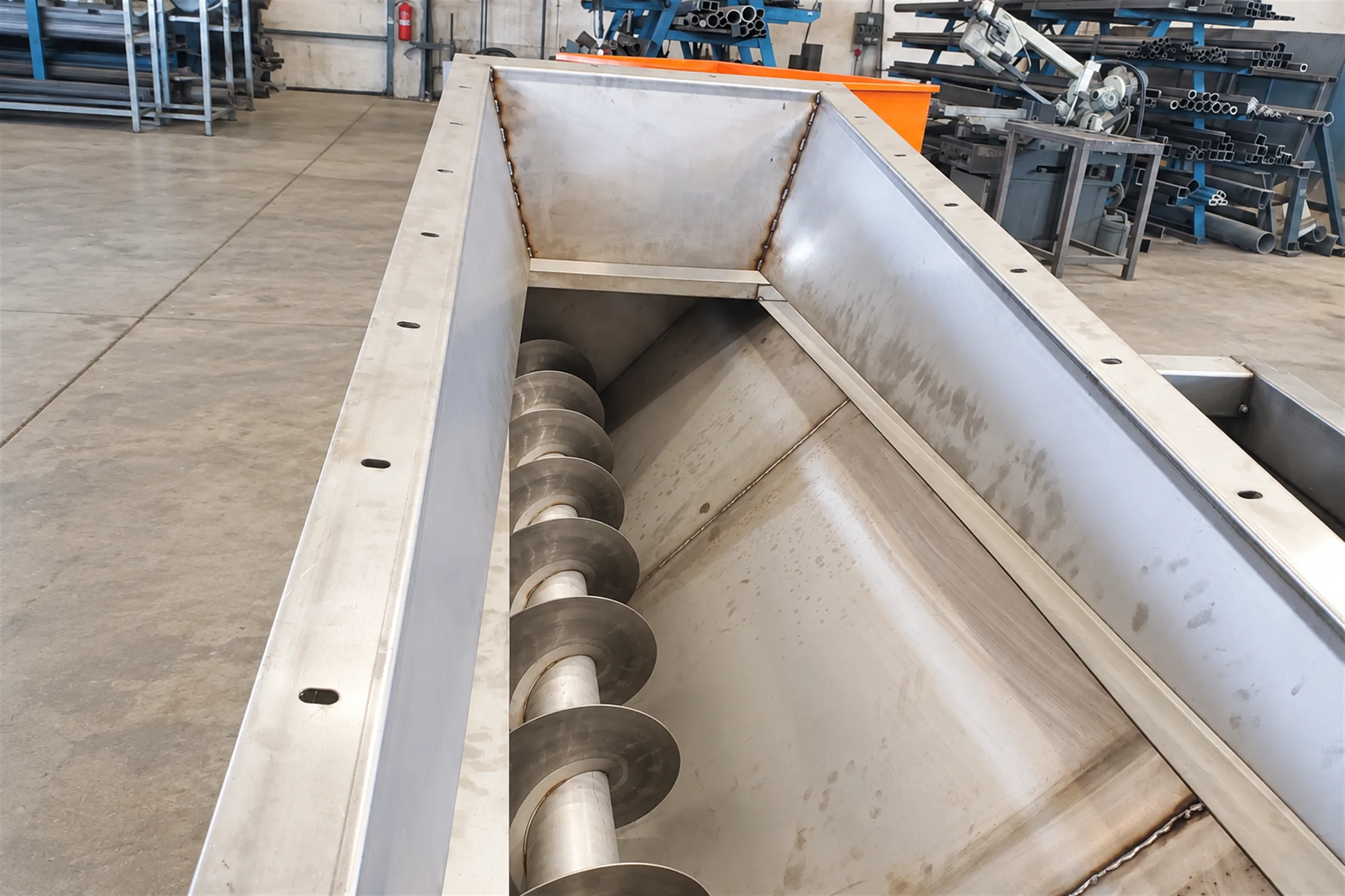 Coclea inox con tramoggia – Officine Serena